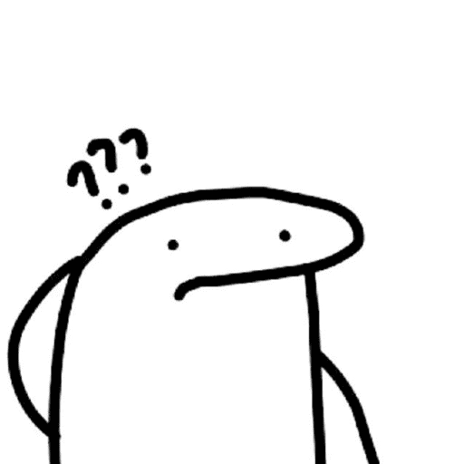 Figurinha: Flork confuso com ???