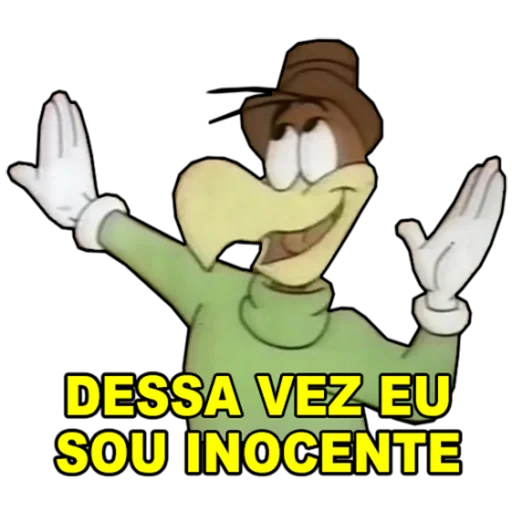 Figurinha: Pato com chapéu de mafioso