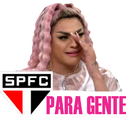 Figurinha: Pabllo Vittar chorando SPFC