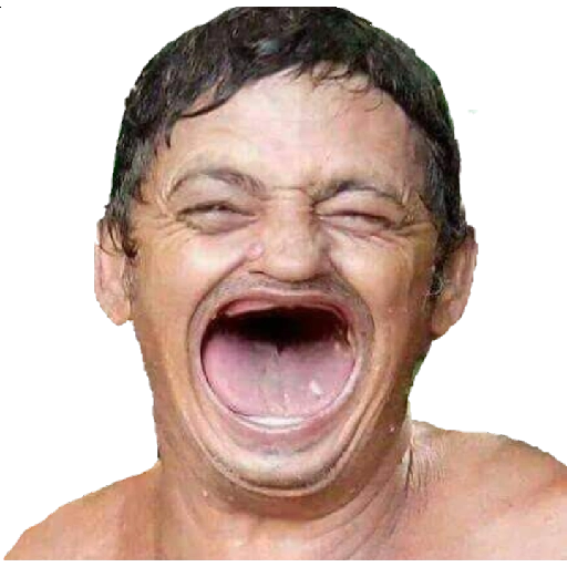 Figurinha: Homem Rindo Muito