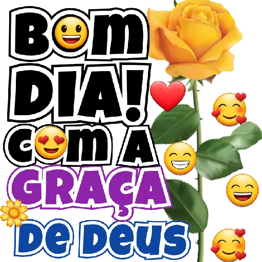 Figurinha: Bom dia com a graça de Deus
