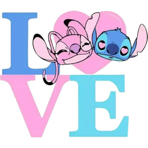 Figurinha: Stitch e Angel LOVE