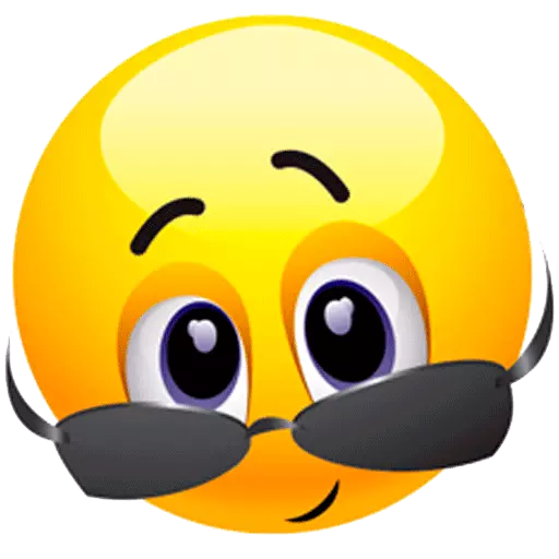 Figurinha: Emoji de óculos escuros
