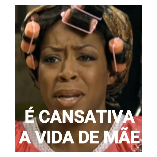 Figurinha: Cansativa vida de mãe