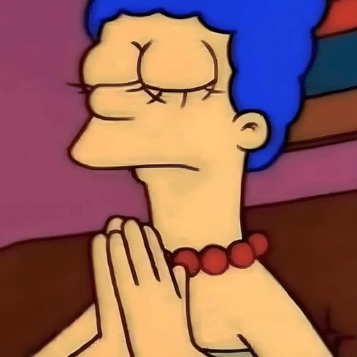 Figurinha: Marge Simpson rezando
