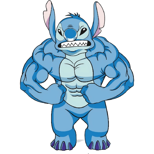 Figurinha: Stitch Musculoso