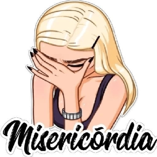 Figurinha: Mulher Cobrindo o Rosto: Misericórdia
