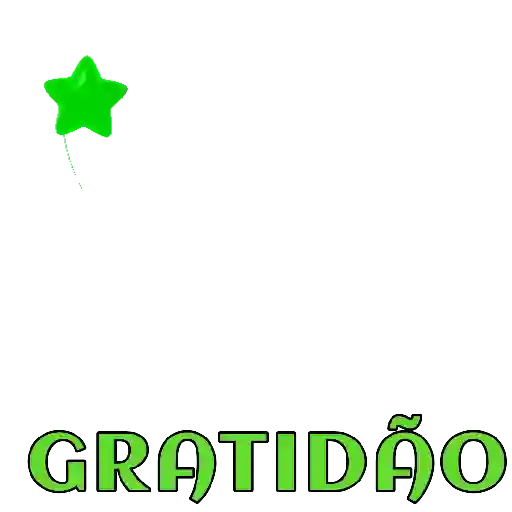 Figurinha: Estrela cadente com gratidão