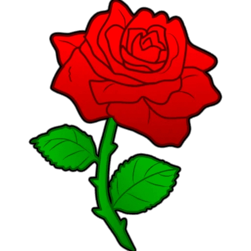 Figurinha: Rosa vermelha