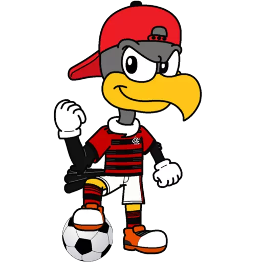 Figurinha: Mascote do Flamengo com bola