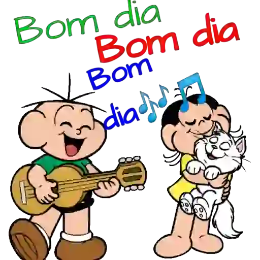 Figurinha: Bom Dia com Musica e Abraços