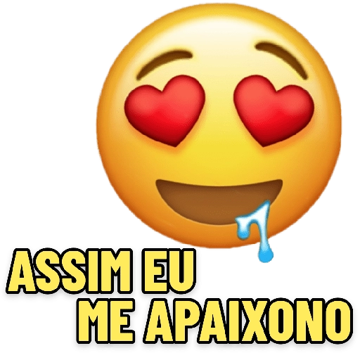 Figurinha: Emoji Apaixonado Com Saliva