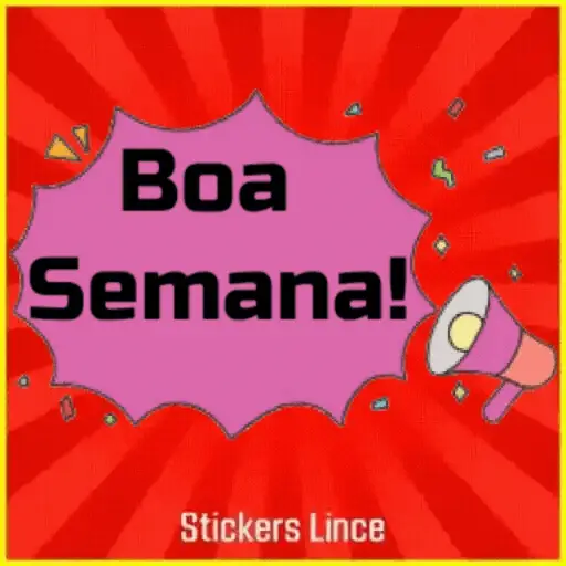 Figurinha: Boa Semana com Megafone