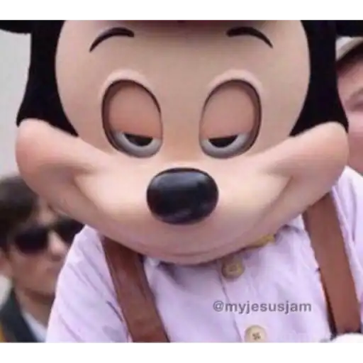 Figurinha: Mickey cansado