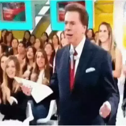 Figurinha: Silvio Santos Elogiando