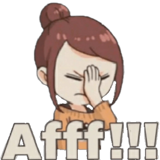 Figurinha: Garota faz facepalm