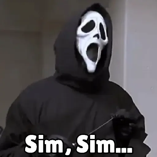 Figurinha: Ghostface concordando