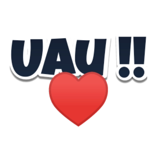 Figurinha: Uau com coração