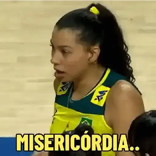 Figurinha: Misericórdia! Vôlei no limite