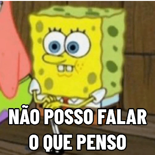 Figurinha: Bob Esponja: Não Posso Falar O Que Penso