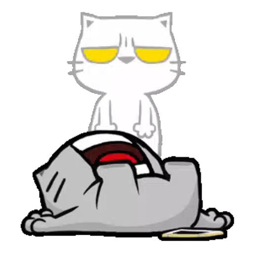 Figurinha: Gato Chocado com Notícia Ruim