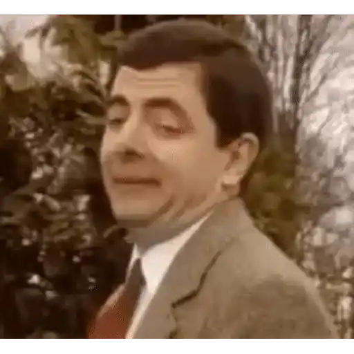 Figurinha: Mr. Bean Pensando