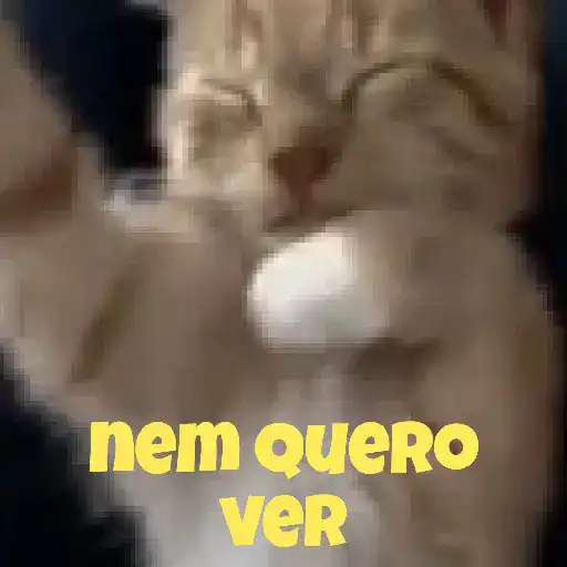 Figurinha: Gato tapa os olhos