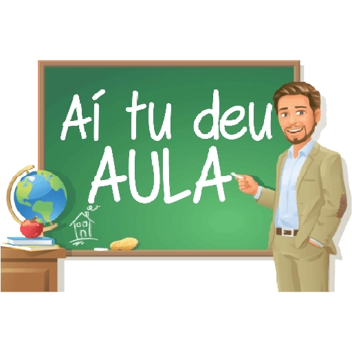 Figurinha: Professor ensinando