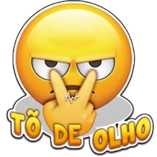 Figurinha: Emoji "Tô de olho"