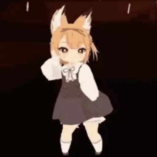 Figurinha: Raposa fofa dançando