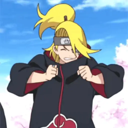 Figurinha: Deidara com Raiva