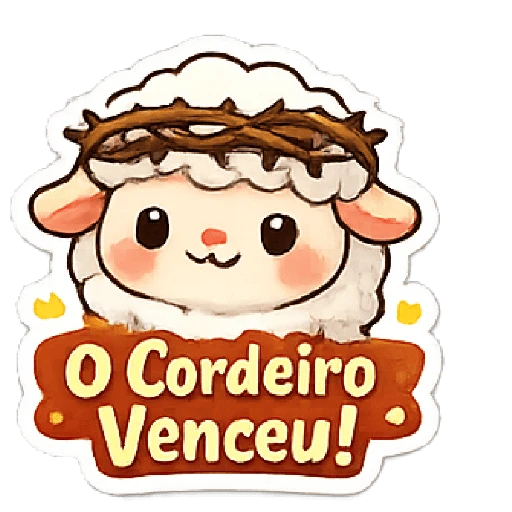 Figurinha: O Cordeiro Venceu!