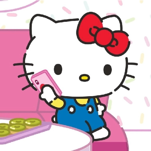 Figurinha: Hello Kitty no celular