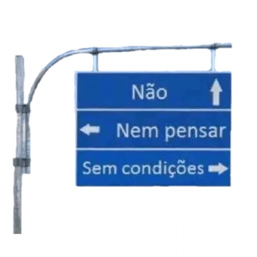 Figurinha: Placa de Trânsito Negativa