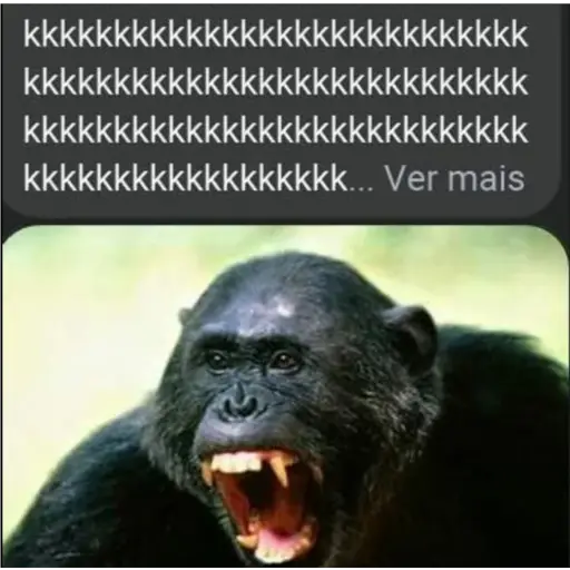 Figurinha: Macaco rindo kkkk