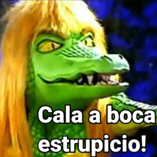 Figurinha: Cala a boca estrupício!