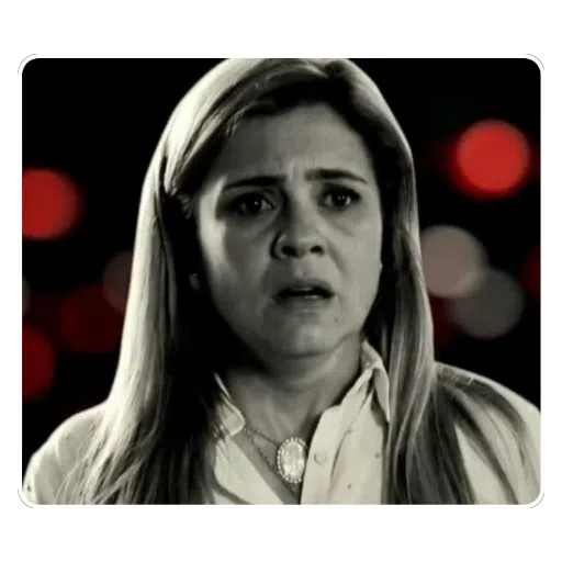 Figurinha: Mulher assustada