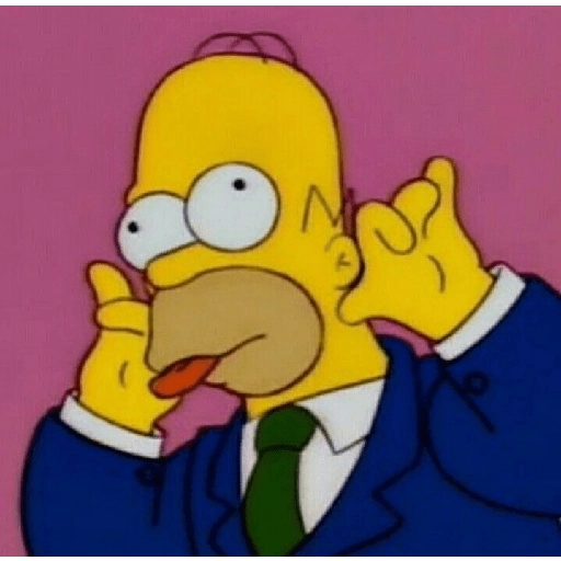 Figurinha: Homer Simpson com a língua de fora