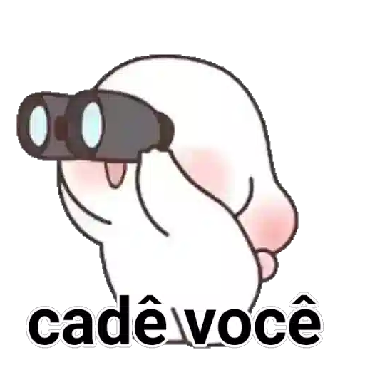 Figurinha: Procurando você com binóculos