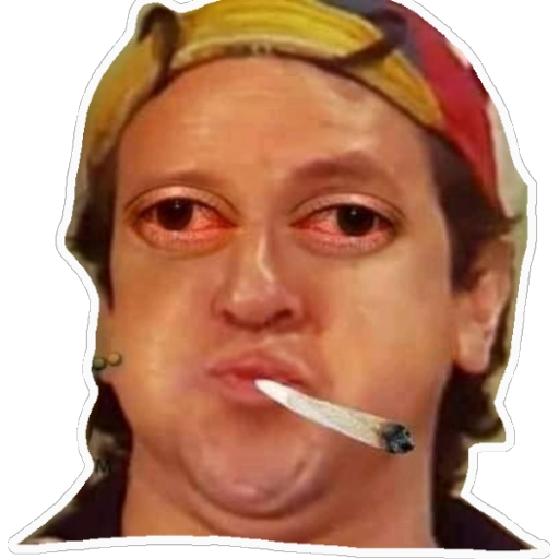 Figurinha: Kiko fumando maconha