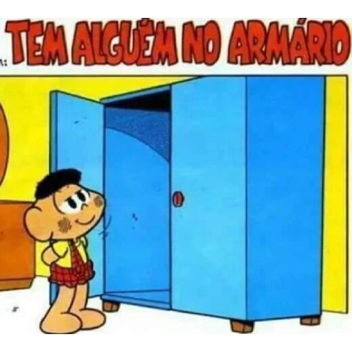 Figurinha: Tem alguém no armário