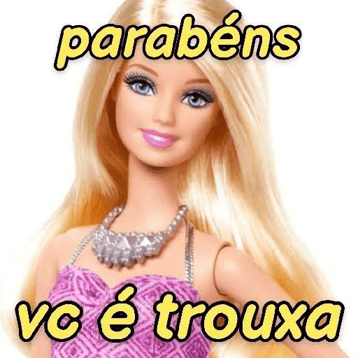 Figurinha: Barbie parabéns trouxa