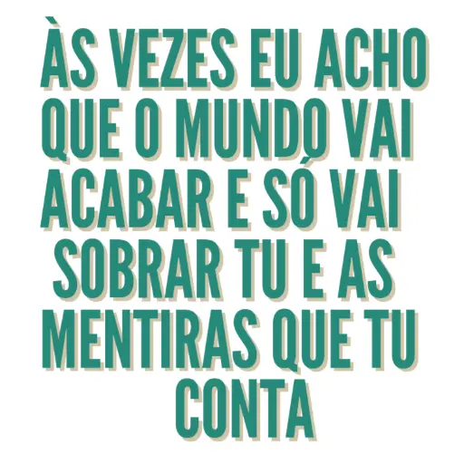 Figurinha: O mundo vai acabar