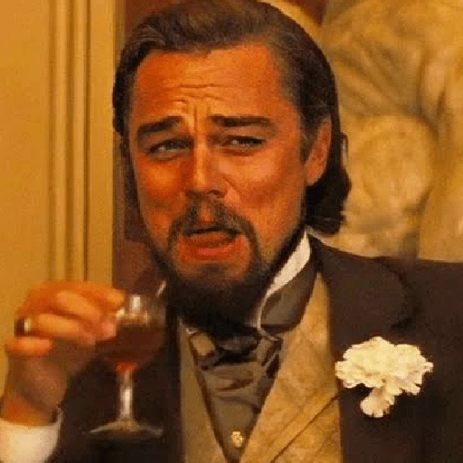 Figurinha: Leonardo DiCaprio rindo