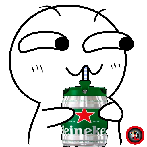 Figurinha: Bebendo Cerveja Heineken