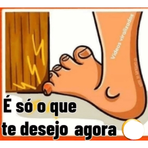 Figurinha: Pé batendo na porta