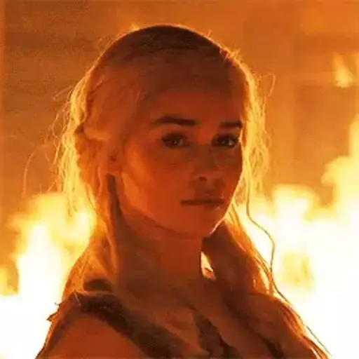 Figurinha: Daenerys Targaryen em chamas