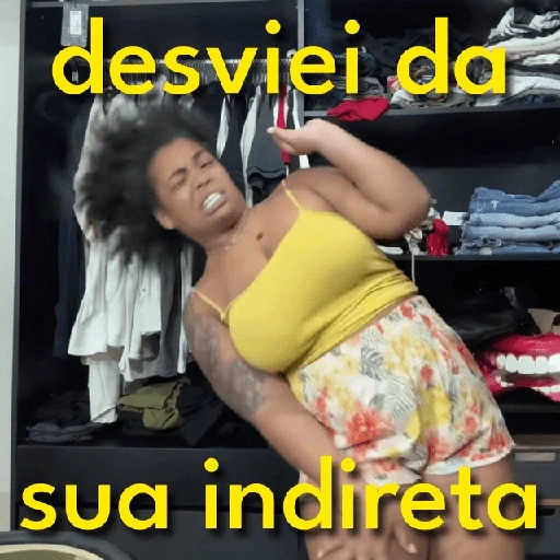 Figurinha: Desviei da sua indireta