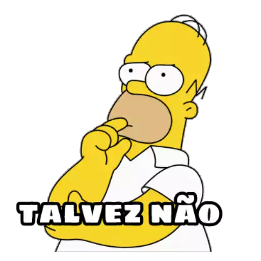 Figurinha: Homer Simpsom Pensando