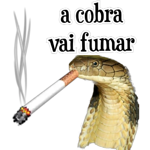 Figurinha: A cobra vai fumar